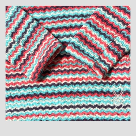 Spyder Savona 1/4 Zip Fleece Mock Neck Colorful Stripe Pullover Top Shirt Size 8 - Picture 6 of 14